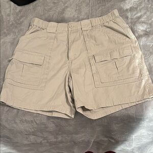 croft & barrow Beige Cotton Shorts with Navy Tag